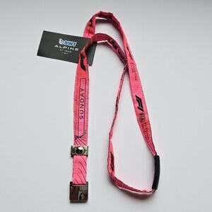 BWT Alpine F1 Las Vegas Grand Prix VIP Paddock Club Official Lanyard Sunday Pink